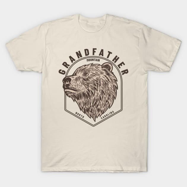 Grandfather Mountain North Carolina Bear T-Shirt by Contentarama